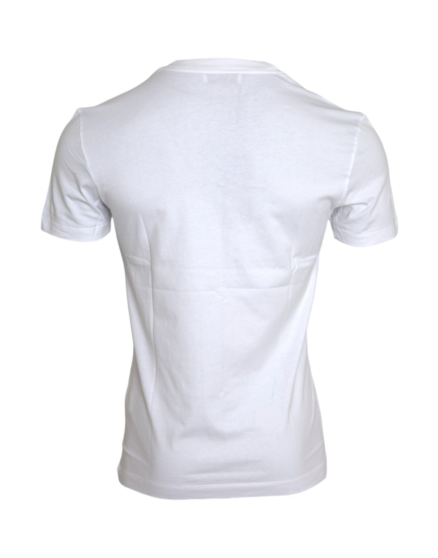 White Cotton DG Applique Men Casual T-shirt - The Luxe Alliance