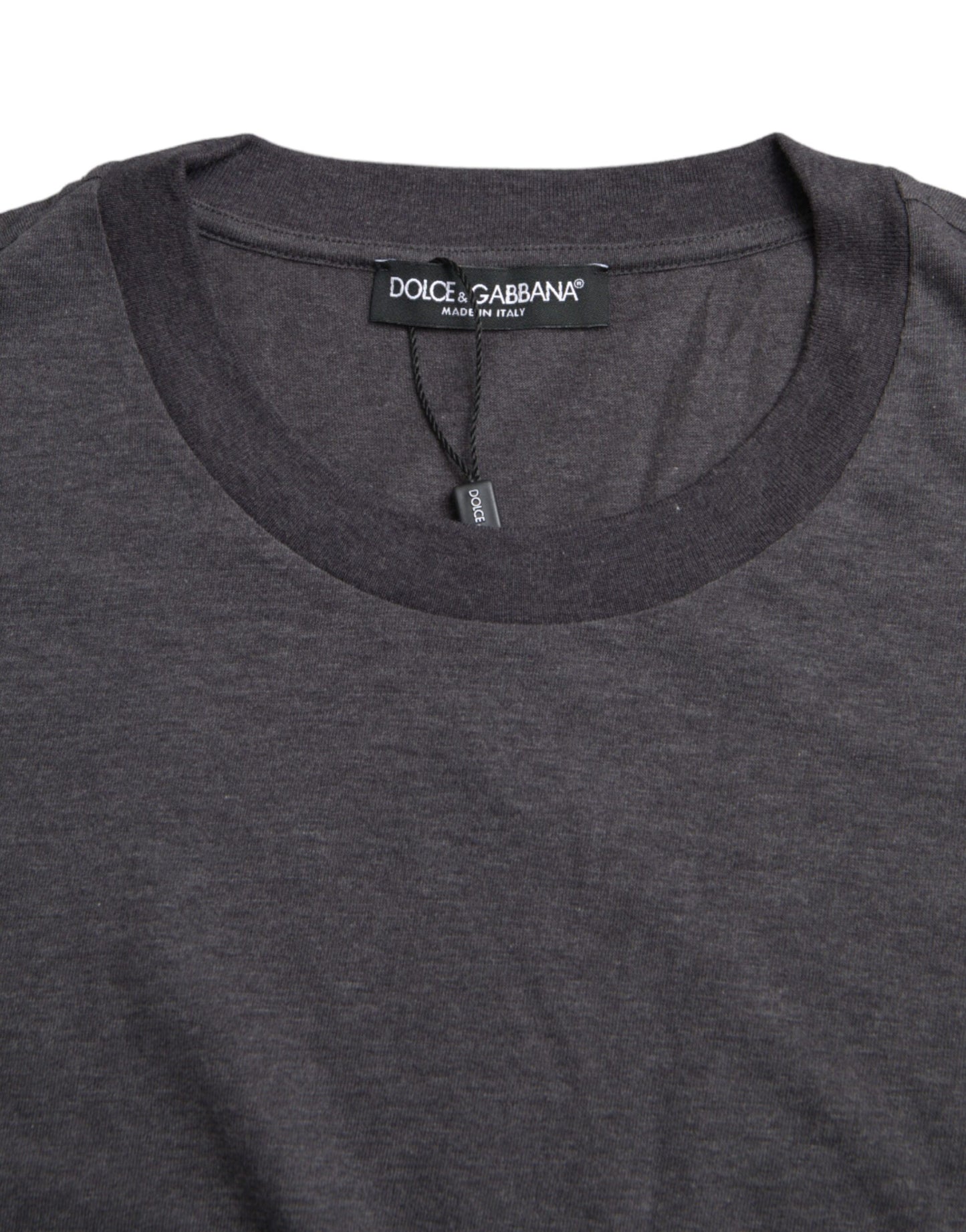 Gray Cotton Round Neck Short Sleeve T-shirt - The Luxe Alliance