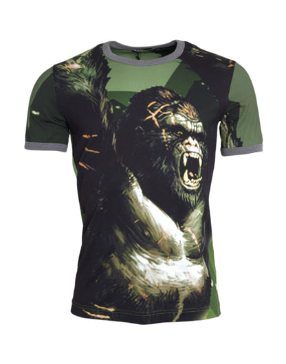 Green Gorilla Cotton Short Sleeves T-shirt - The Luxe Alliance