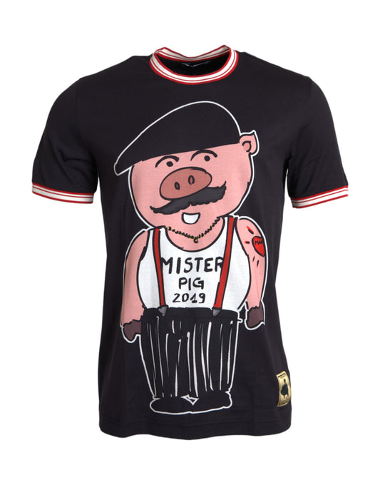 Black Cotton 2019 Year of the Pig T-shirt - The Luxe Alliance