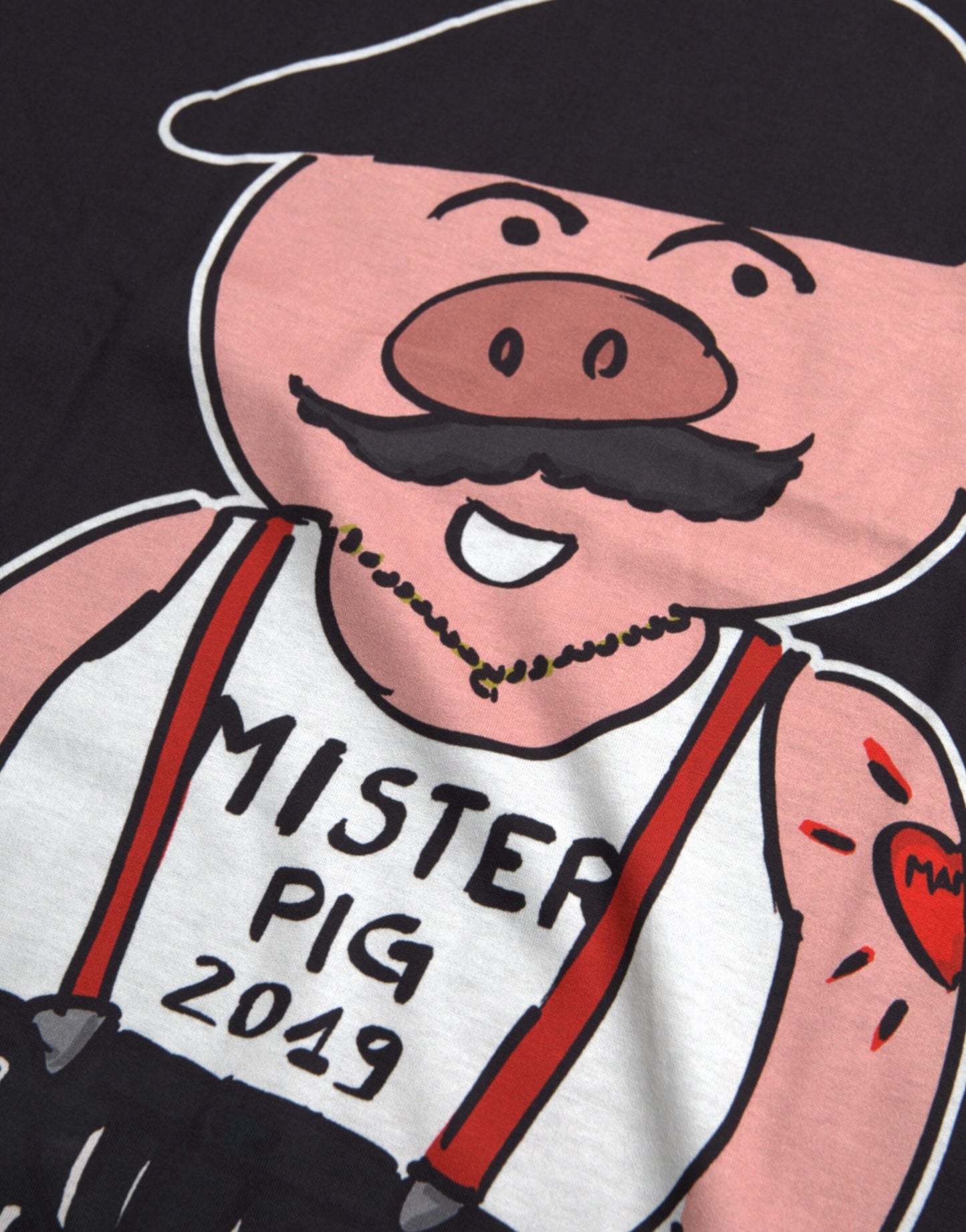 Black Cotton 2019 Year of the Pig T-shirt - The Luxe Alliance