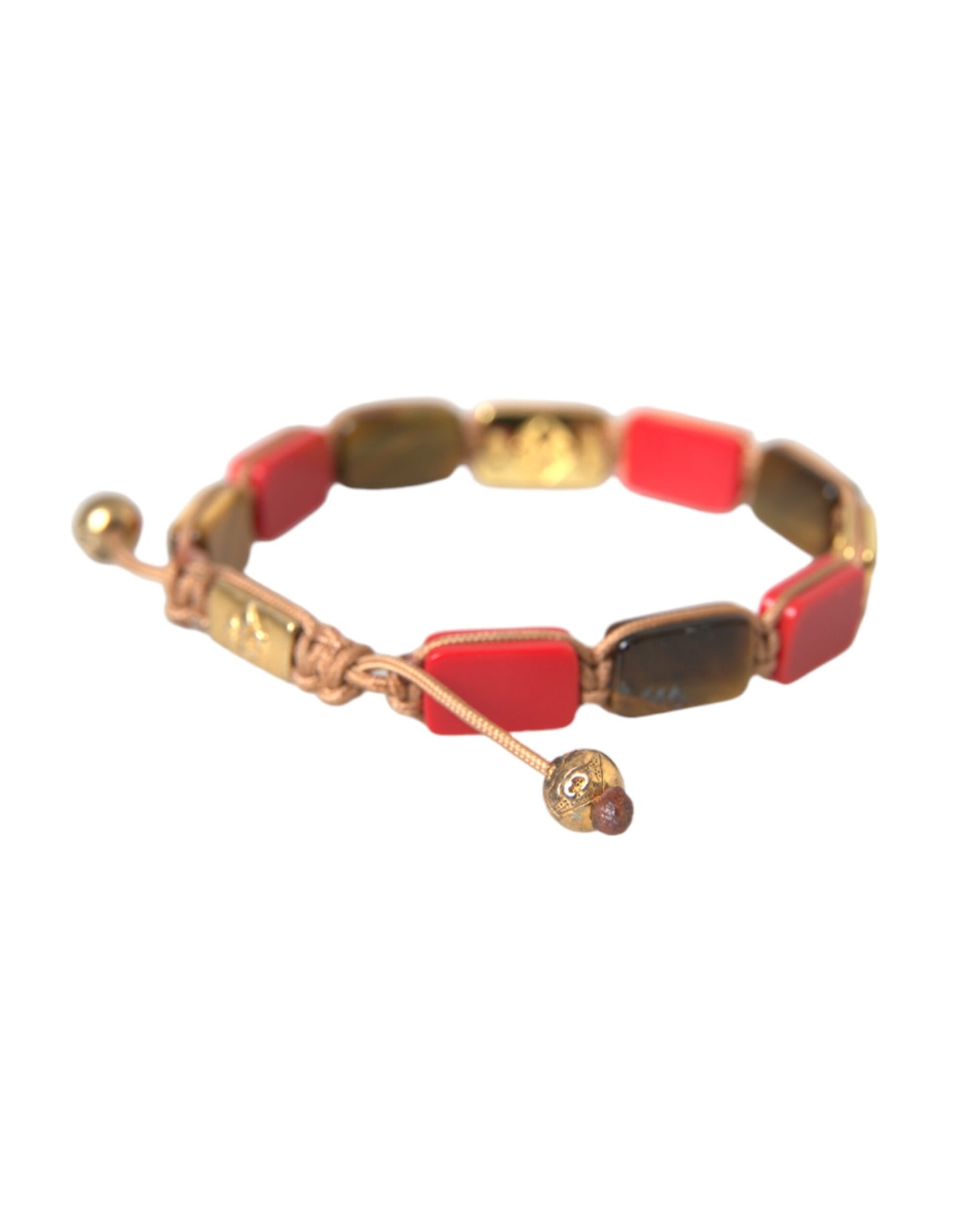 CZ Tiger Eye Red Coral 925 Silver Men Bracelet - The Luxe Alliance