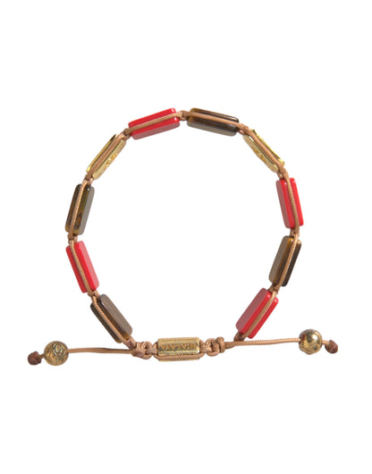 CZ Tiger Eye Red Coral 925 Silver Men Bracelet - The Luxe Alliance