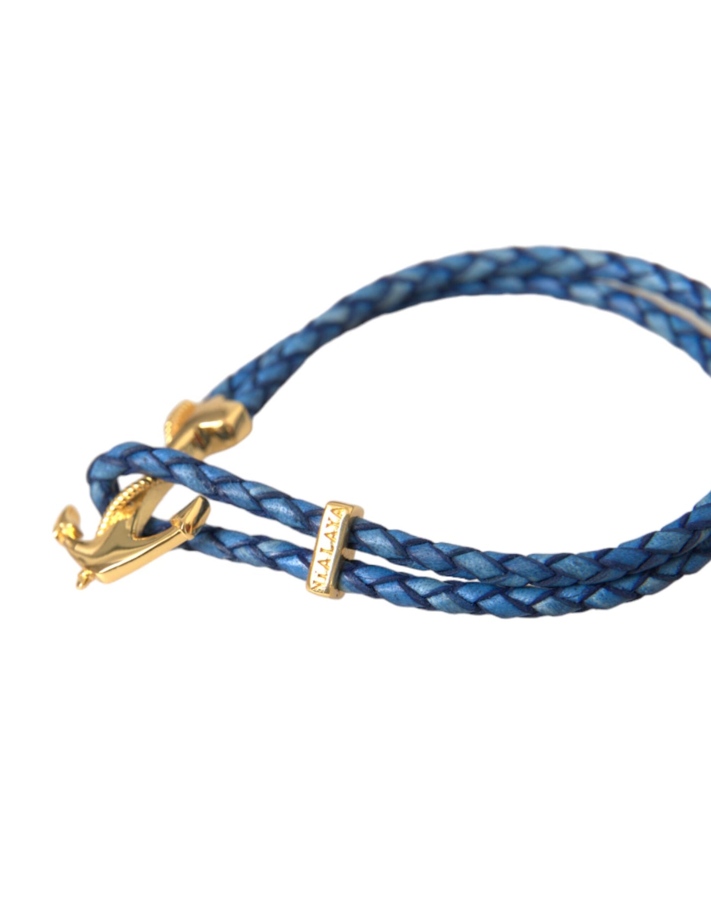 Blue Gold Anchor 925 Silver Charm Bracelet Mens - The Luxe Alliance