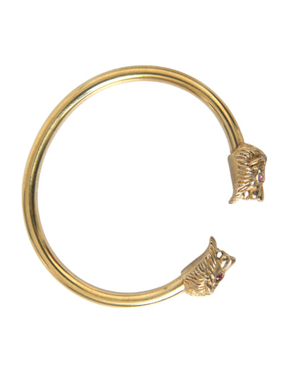 Gold CZ Lion Bangle Bracelet Women - The Luxe Alliance