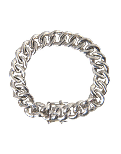 Solid Heavy Curb Link 925 Sterling Silver Bracelet Men - The Luxe Alliance