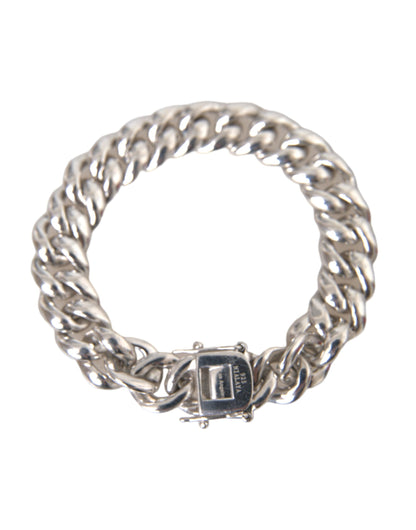 Solid Heavy Curb Link 925 Sterling Silver Bracelet Men - The Luxe Alliance