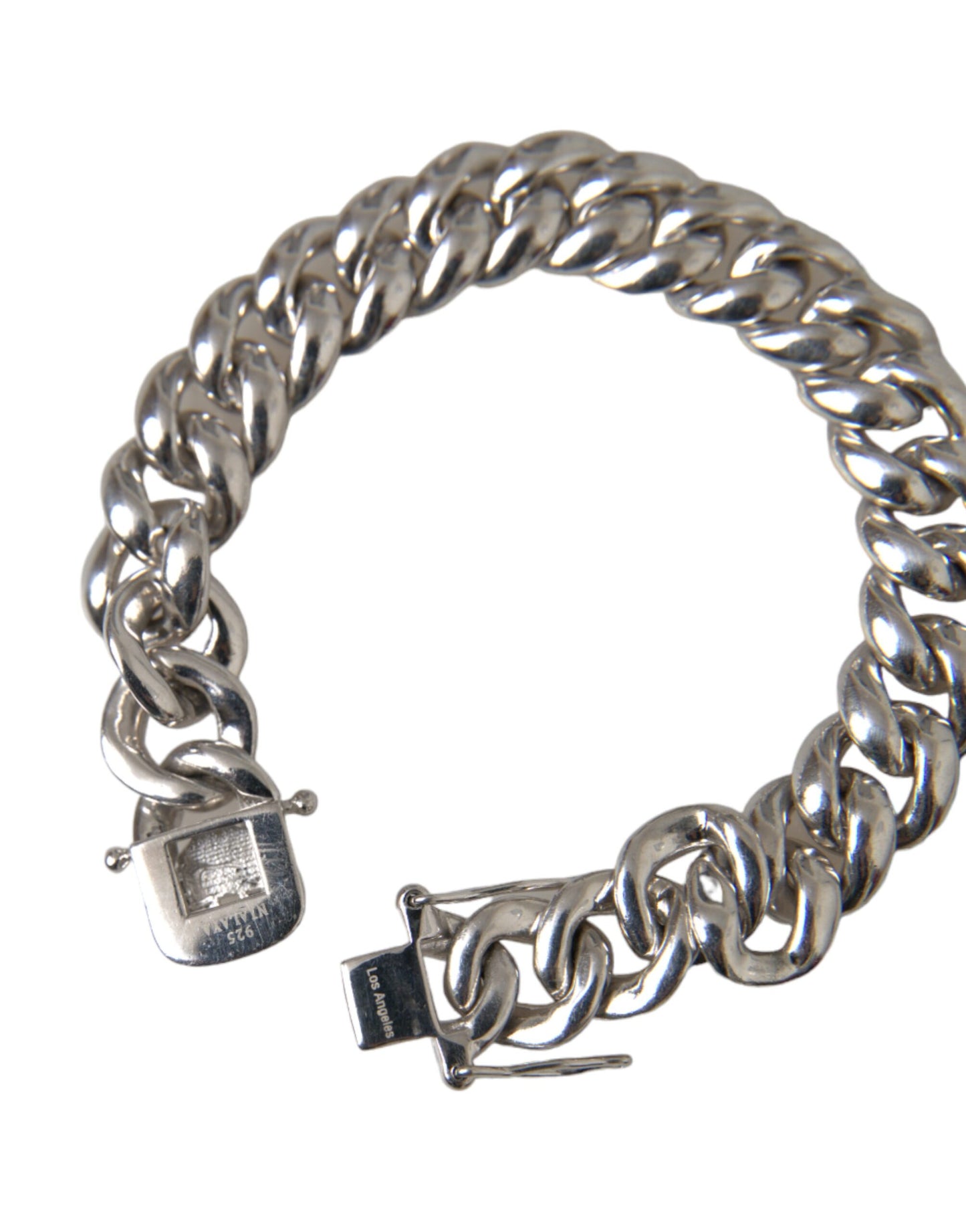 Solid Heavy Curb Link 925 Sterling Silver Bracelet Men - The Luxe Alliance