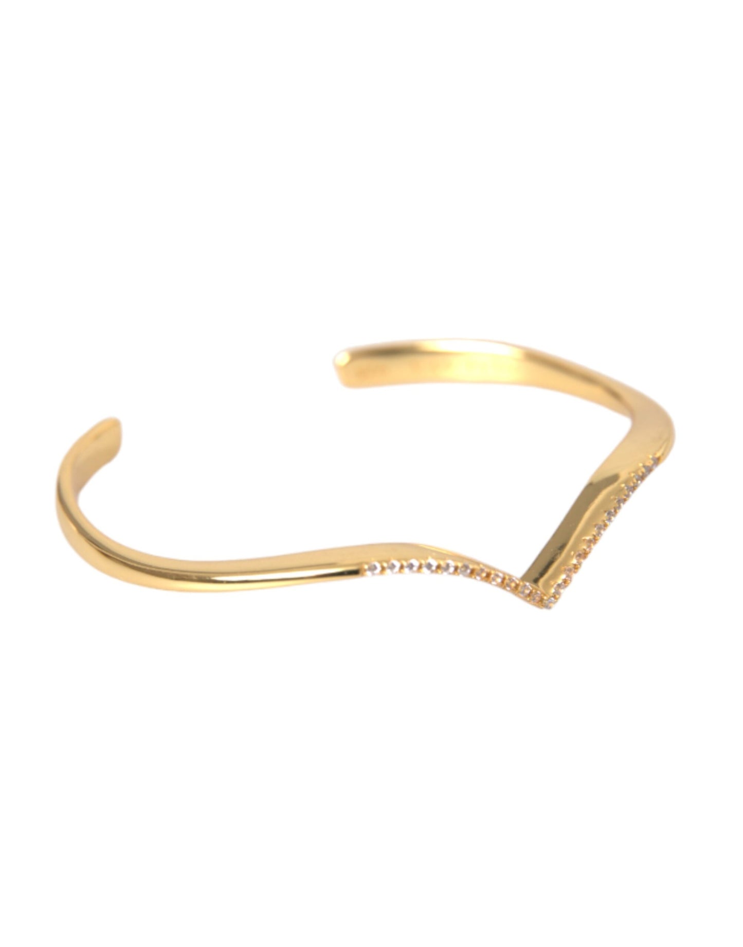 Arched Wing Cuff Skyfall Gold CZ 925 Bracelet - The Luxe Alliance