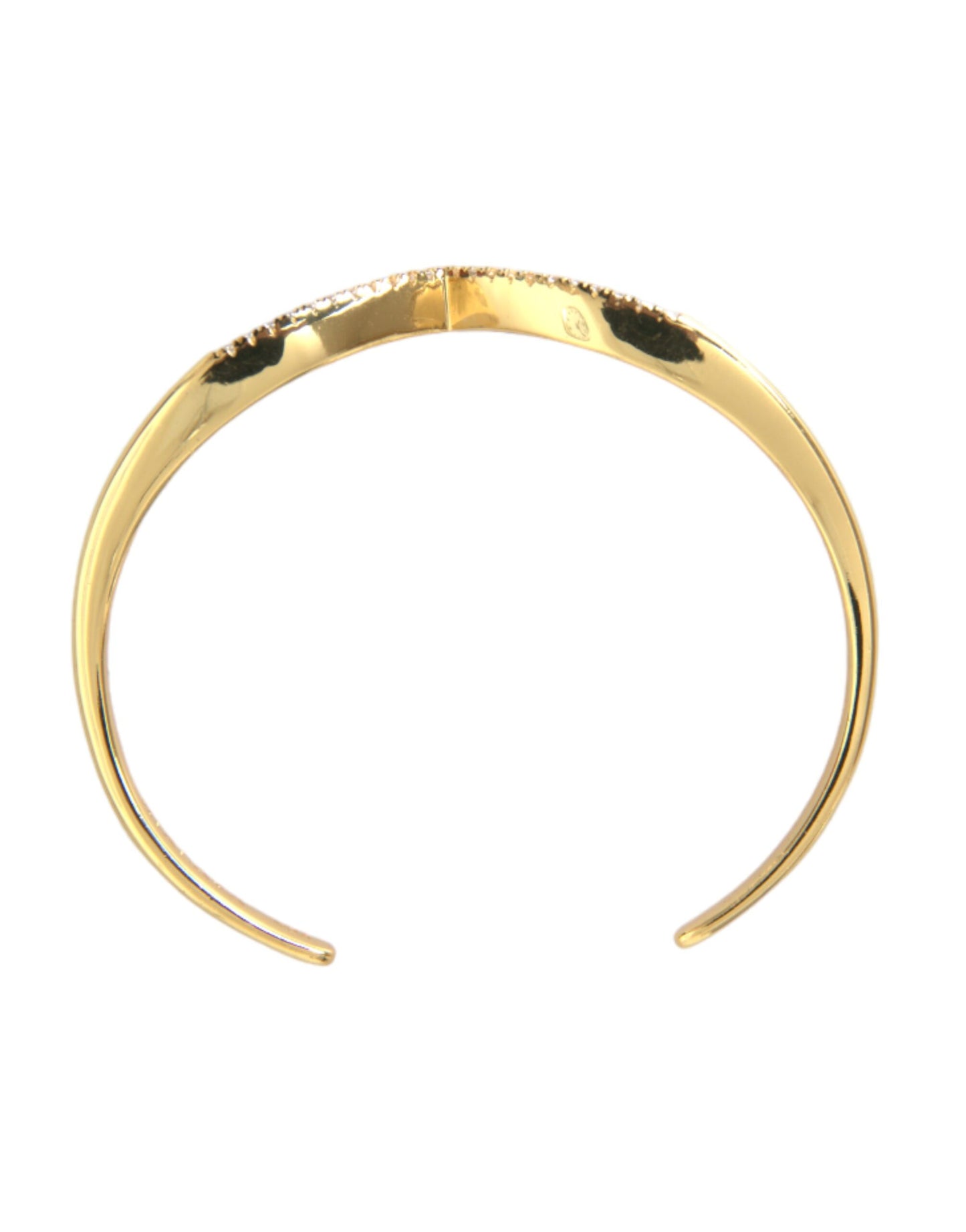 Arched Wing Cuff Skyfall Gold CZ 925 Bracelet - The Luxe Alliance