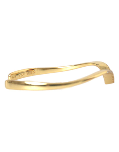 Arched Wing Cuff Skyfall Gold CZ 925 Bracelet - The Luxe Alliance