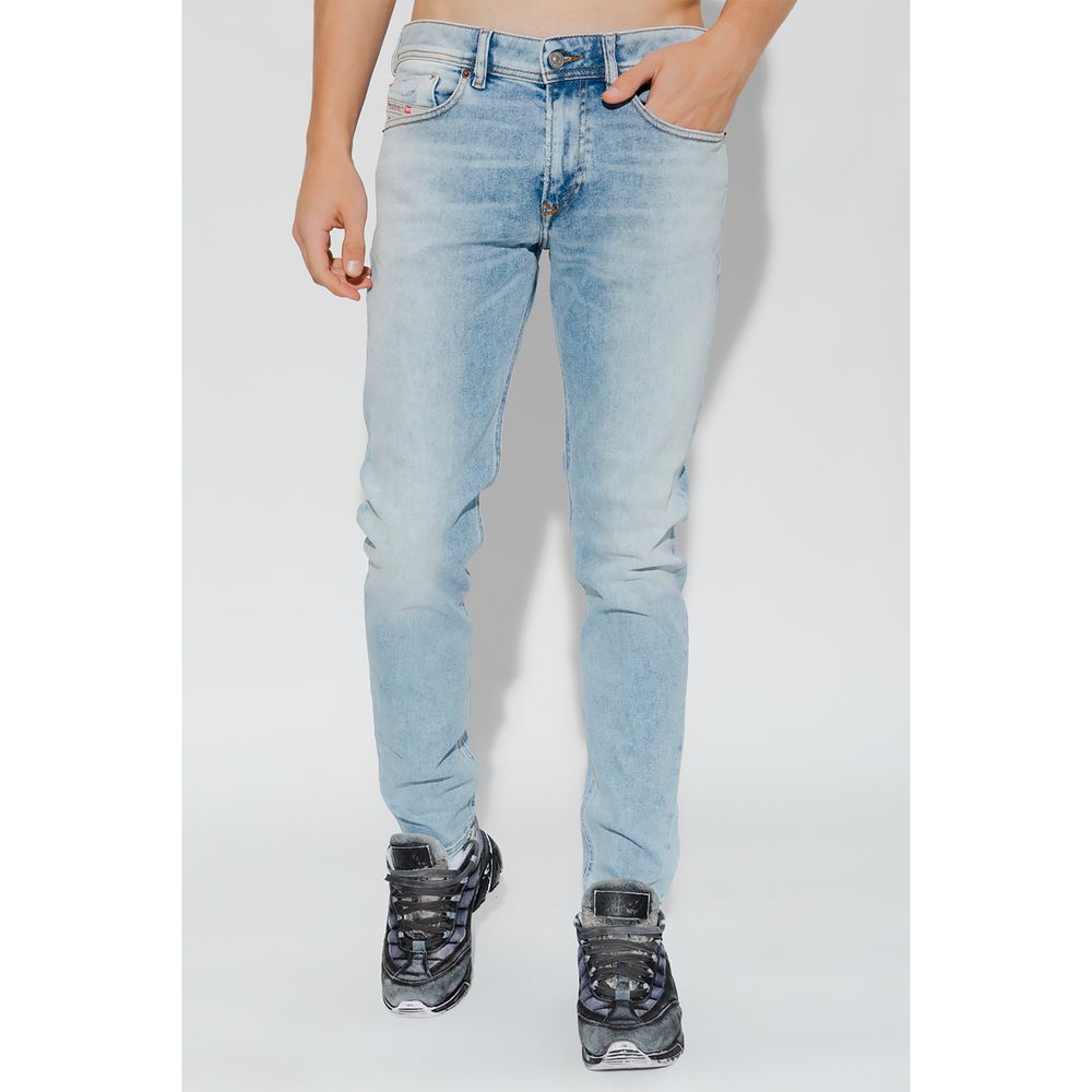  - Light Blue Cotton Jeans & Pant