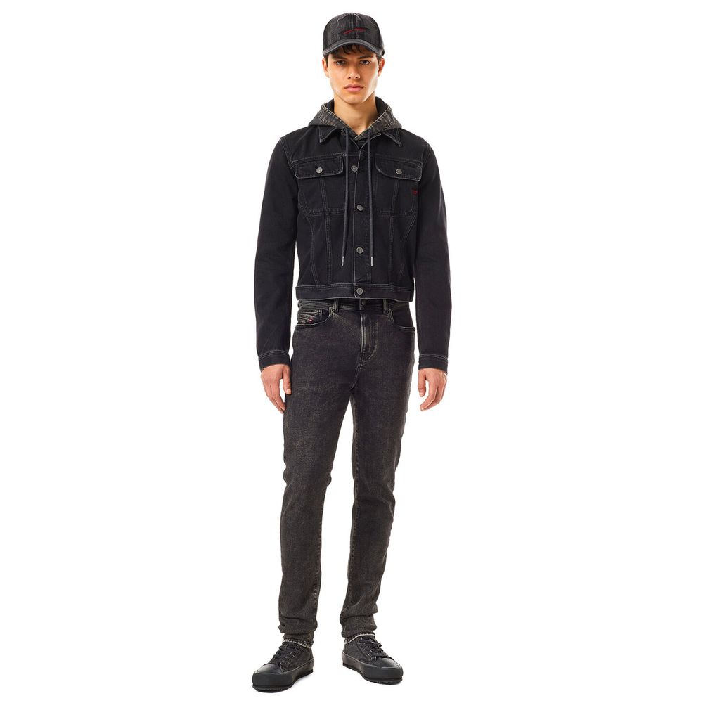  - Black Cotton Jeans & Pant