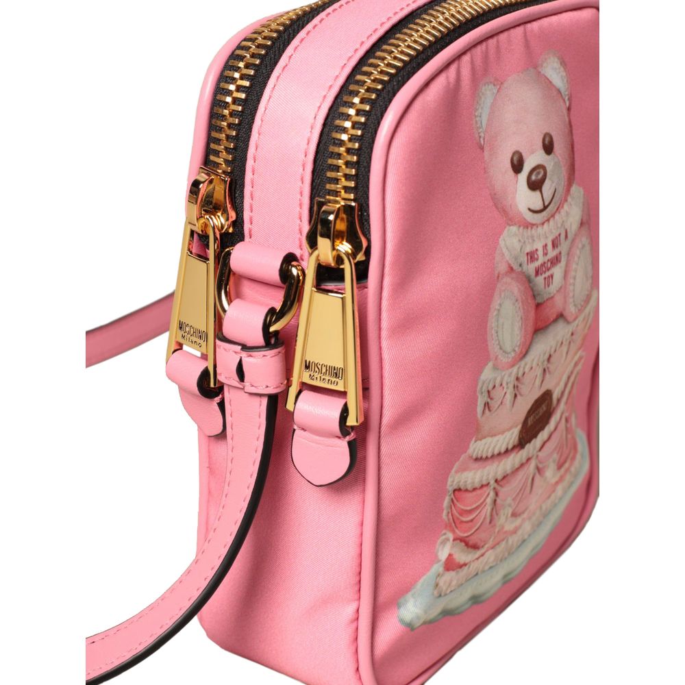 Pink Nylon Crossbody Bag