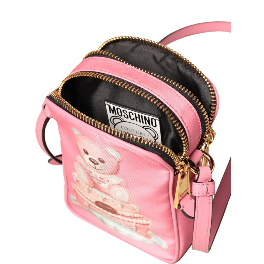  - Pink Nylon Crossbody Bag