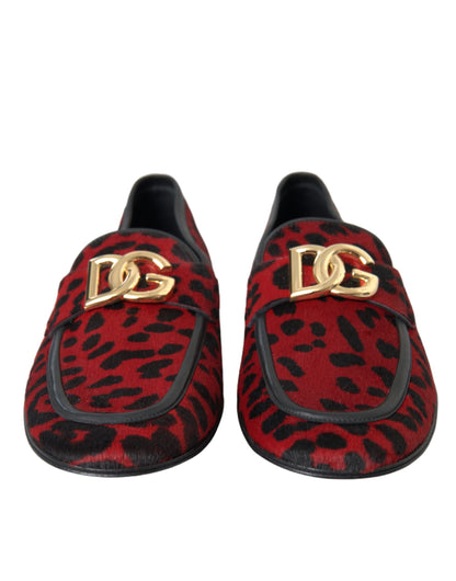 Red Black Leopard DG Loafers Formal Men Shoes - The Luxe Alliance