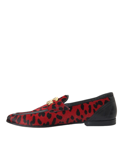 Red Black Leopard DG Loafers Formal Men Shoes - The Luxe Alliance