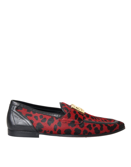 Red Black Leopard DG Loafers Formal Men Shoes - The Luxe Alliance