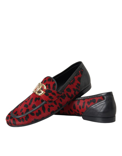 Red Black Leopard DG Loafers Formal Men Shoes - The Luxe Alliance