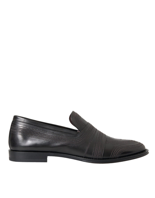 Black Brown Leather Loafer Men Dress Shoes - The Luxe Alliance