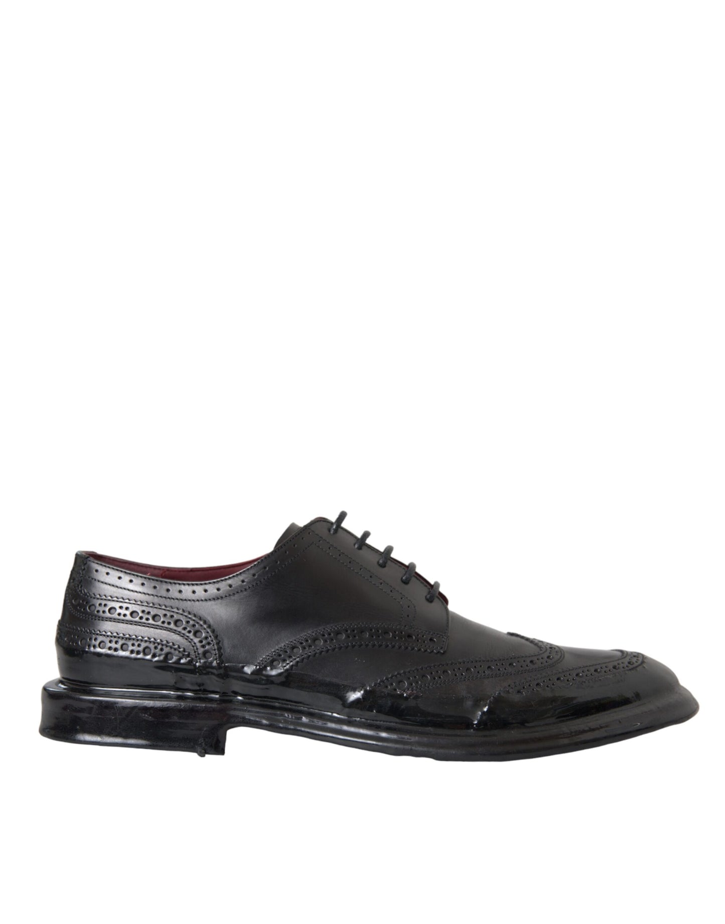  - Black Leather Oxford Wingtip Formal Men Shoes