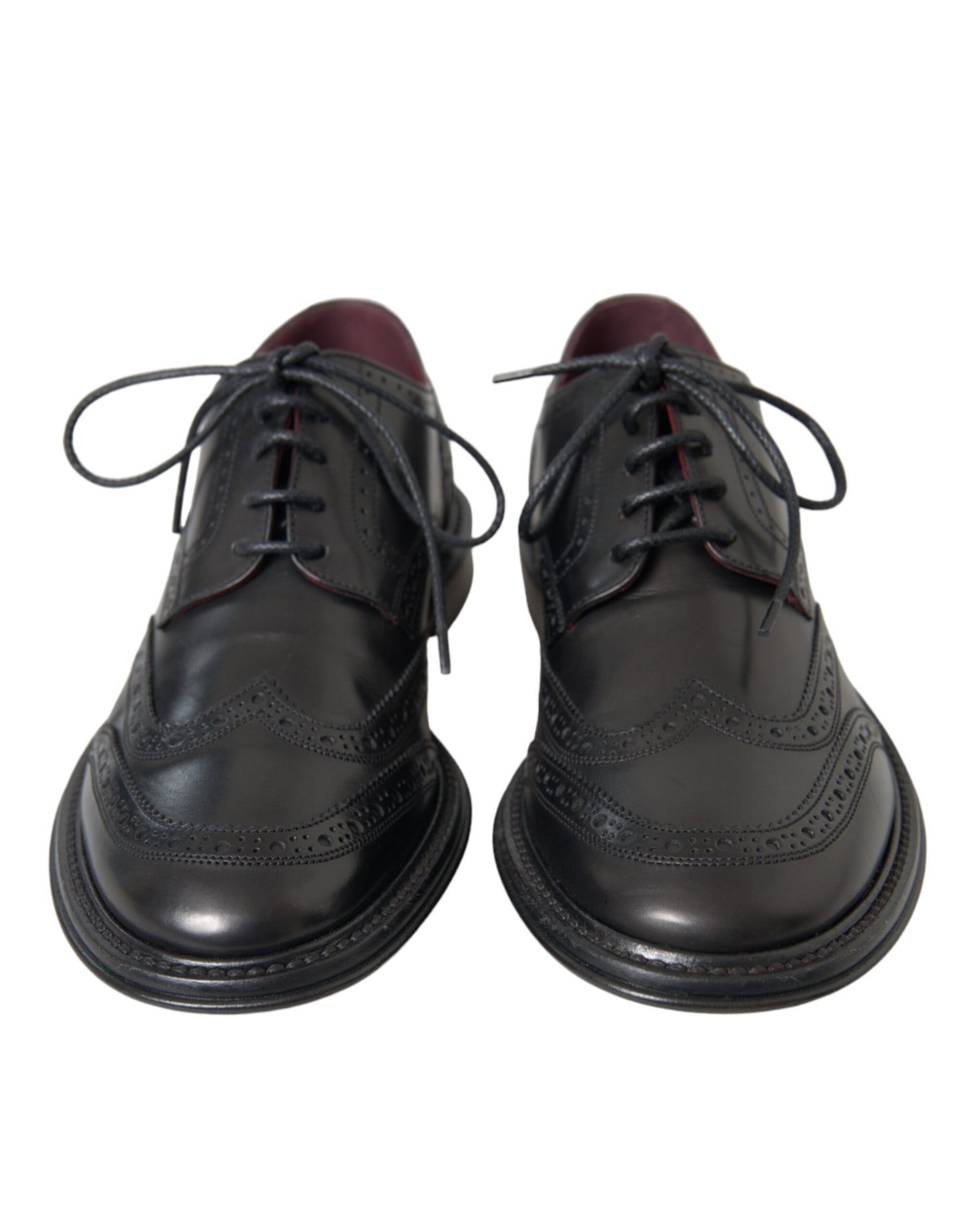  - Black Leather Oxford Wingtip Formal Men Shoes