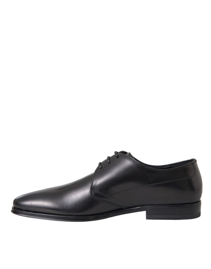  - Black Leather Derby Formal Dress Men Shoes