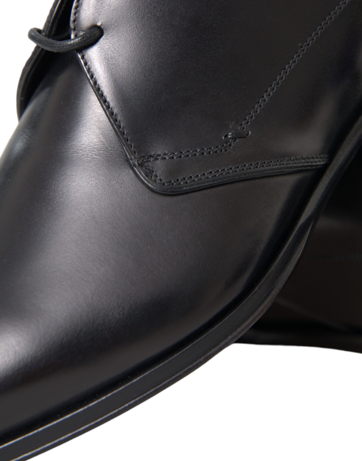  - Black Leather Derby Formal Dress Men Shoes