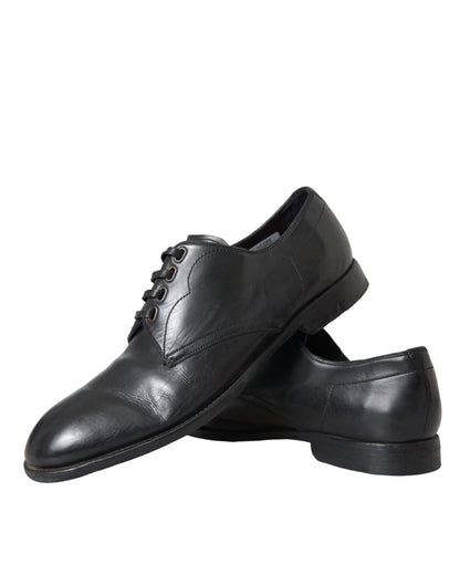  - Black Leather Derby Formal Dress Men Shoes