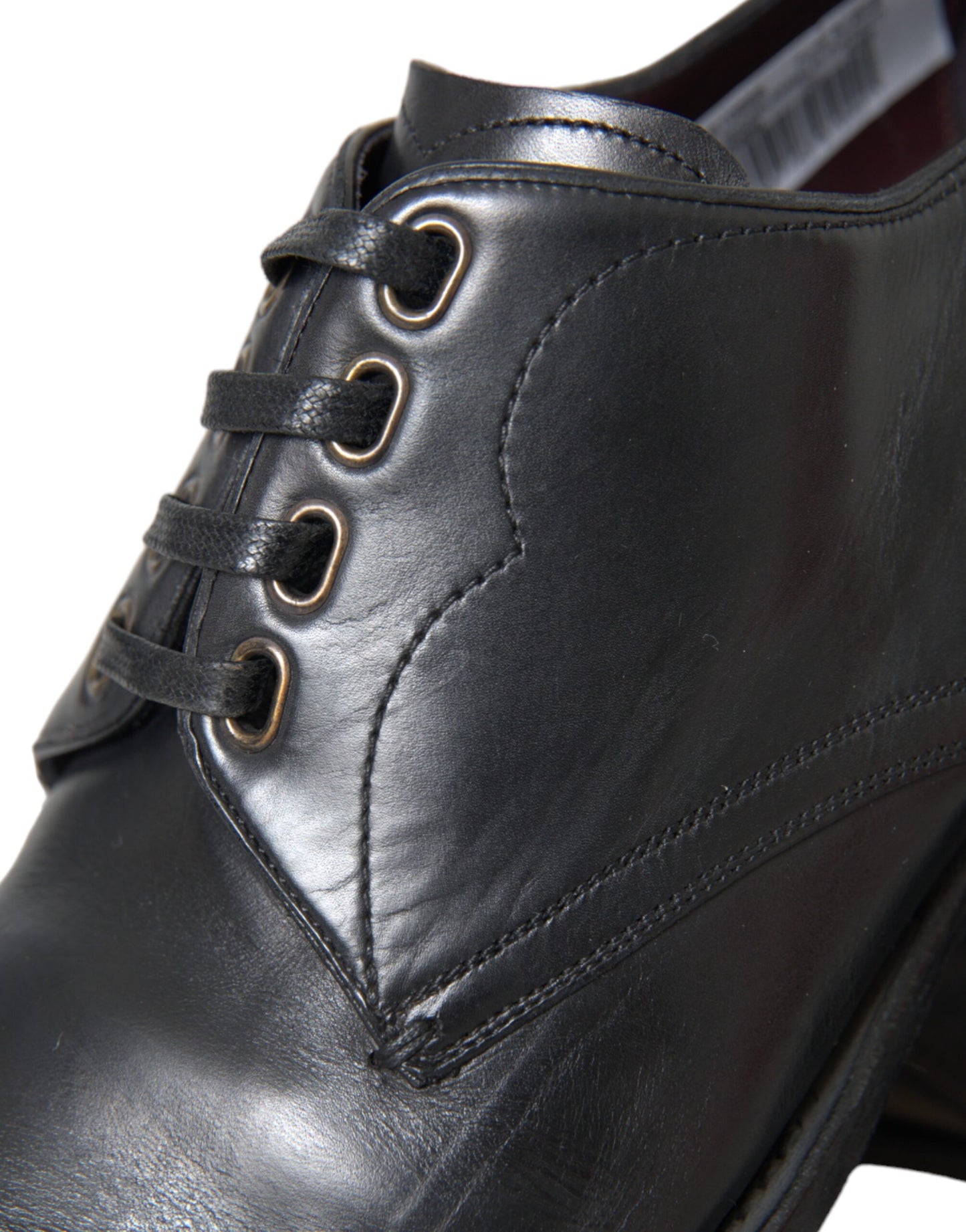  - Black Leather Derby Formal Dress Men Shoes