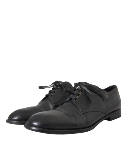  - Black Leather Derby Formal Dress Men Shoes