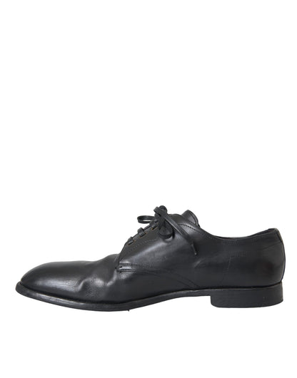  - Black Leather Derby Formal Dress Men Shoes