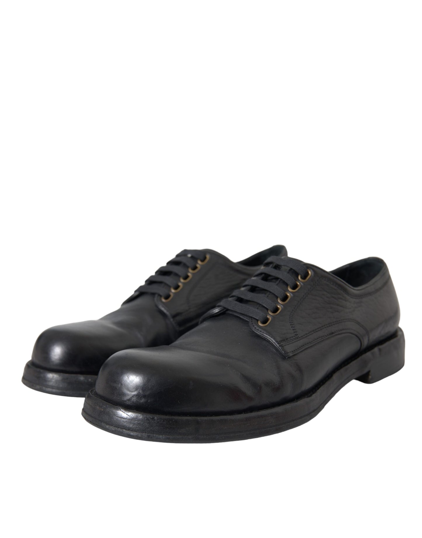  - Black Horse Leather Derby Men Dress Shoes