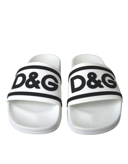  - White Black Sandals Rubber Beachwear Shoes