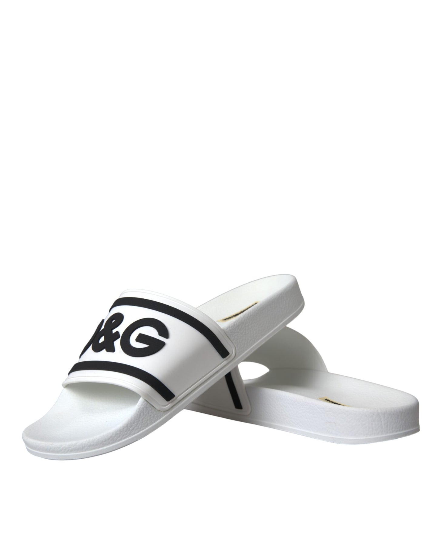  - White Black Sandals Rubber Beachwear Shoes