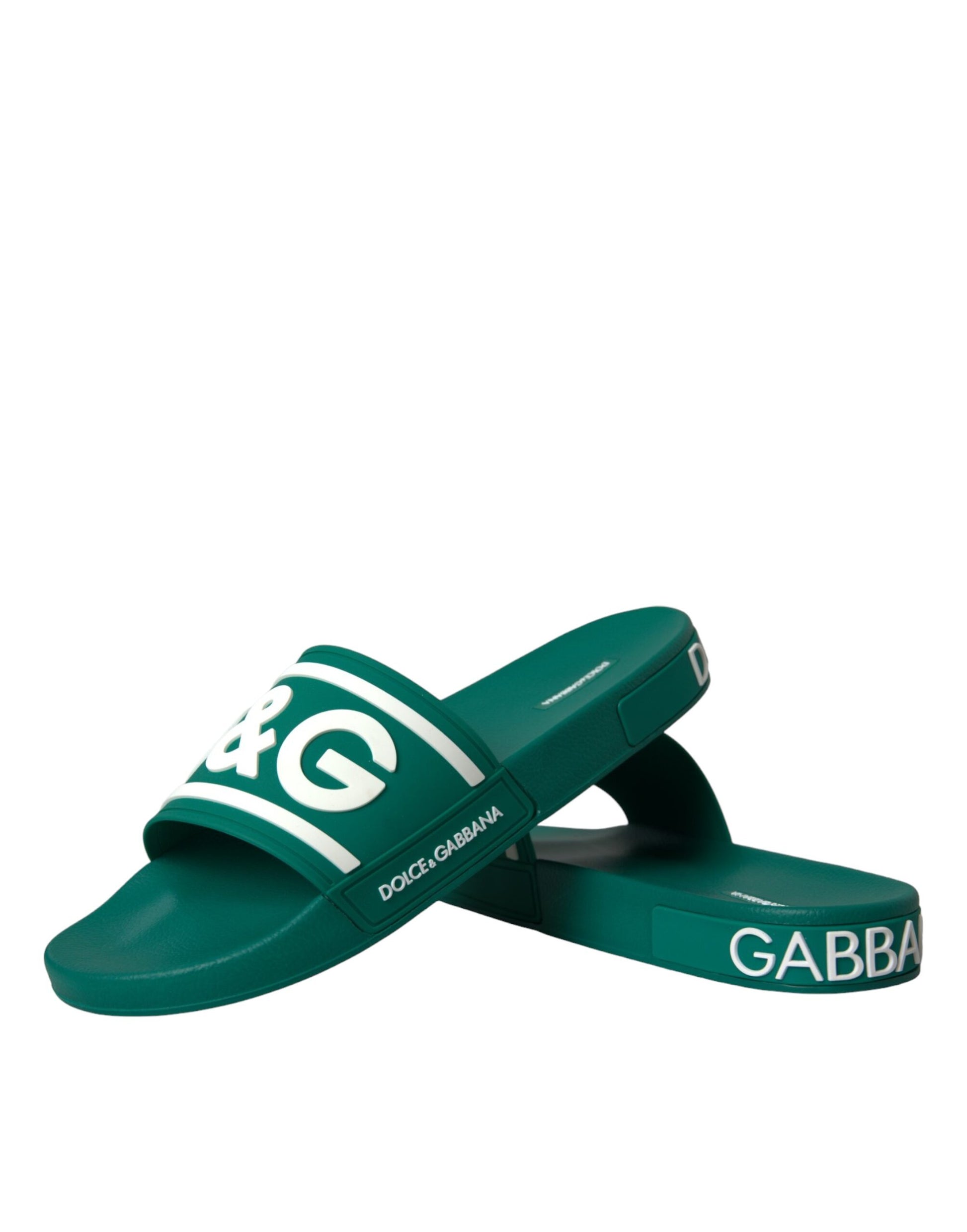 Green White Sandals Rubber Beachwear Shoes