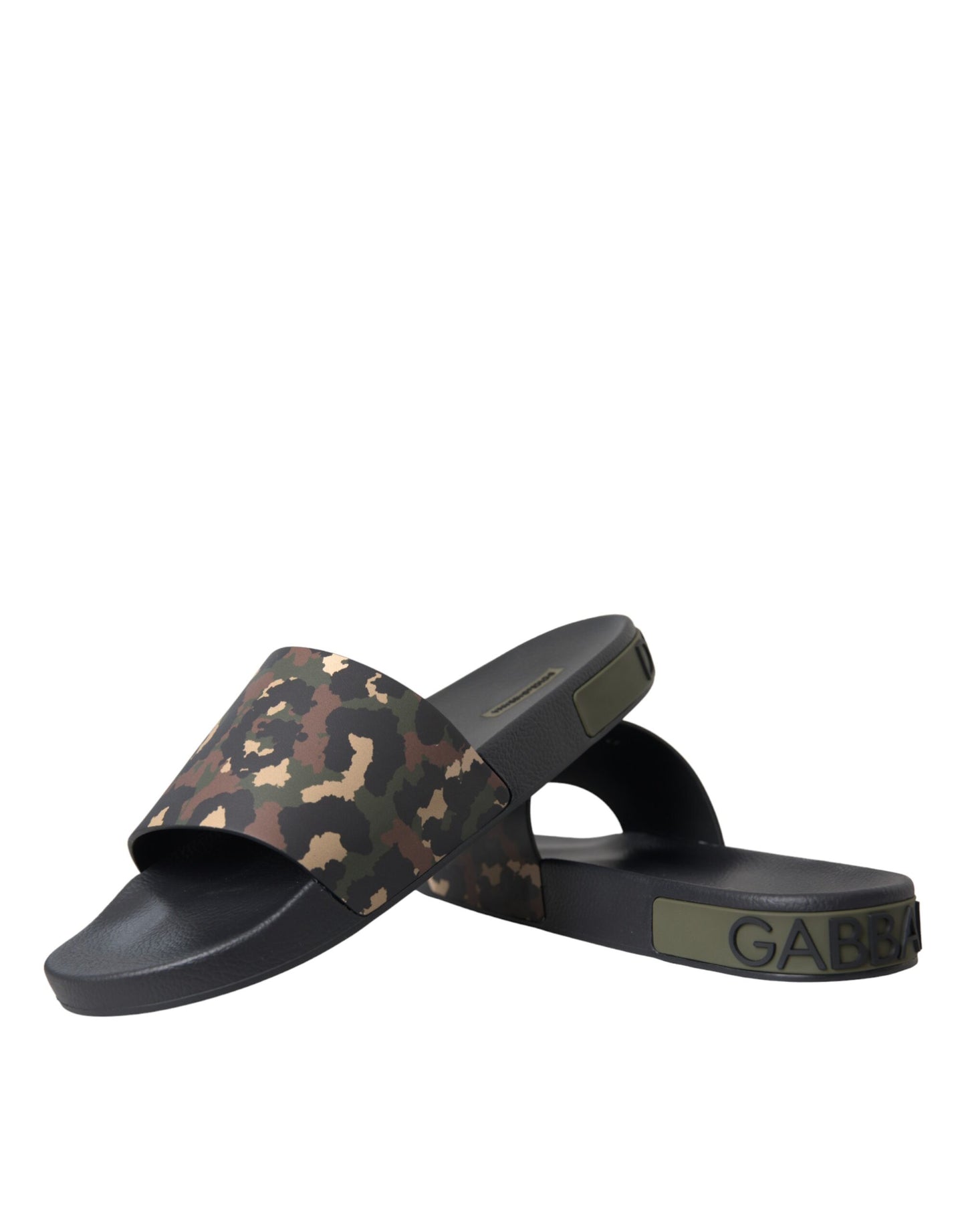  - Multicolor Camouflage Leather Beachwear Men Shoes