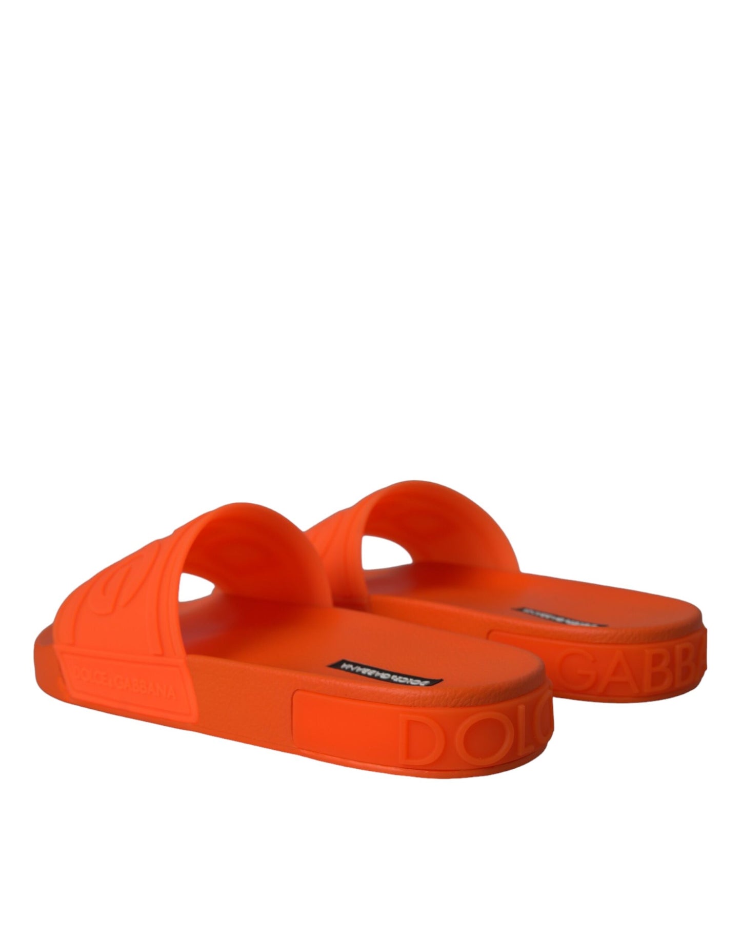  - Orange Rubber Slides Sandals Beachwear Shoes