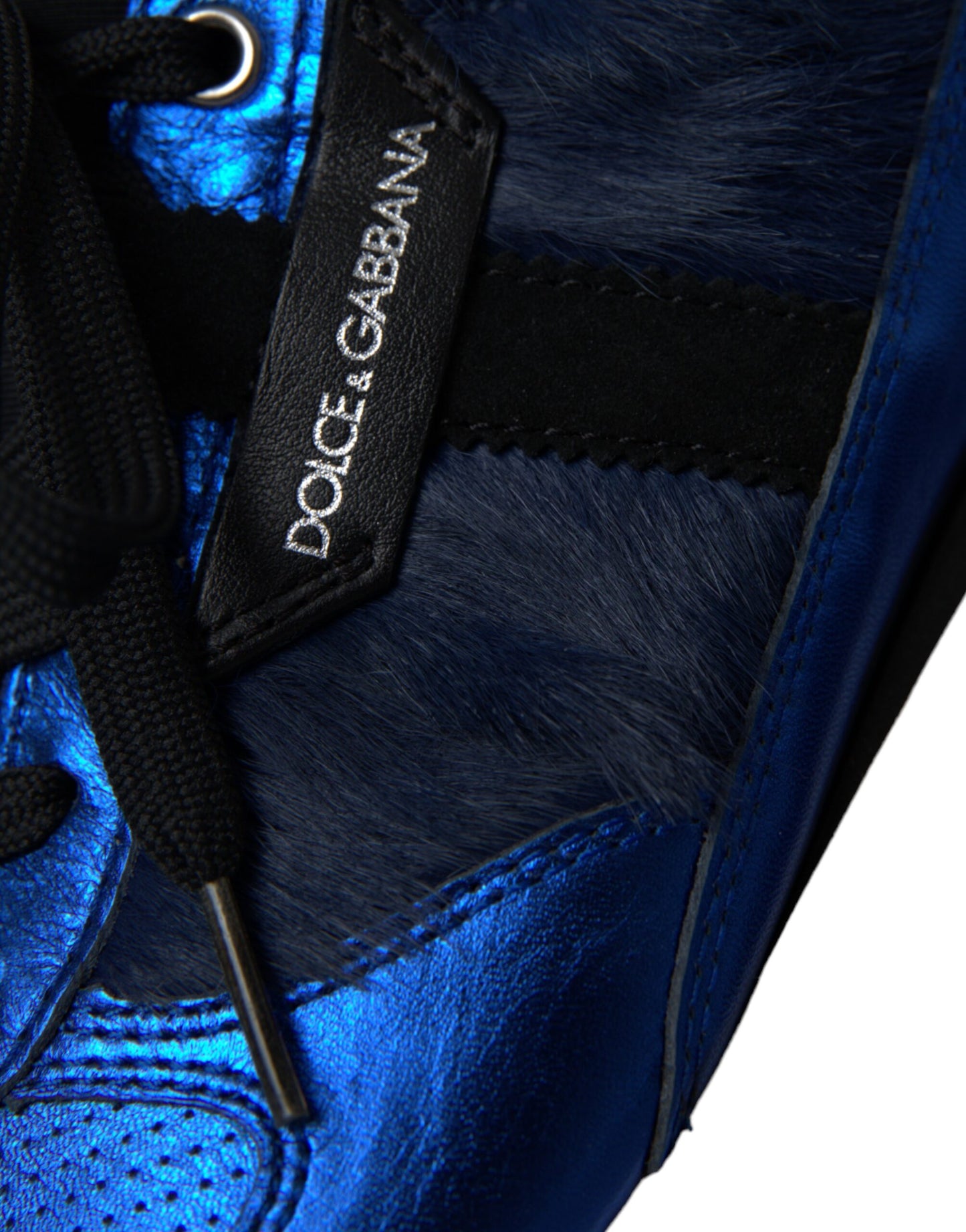  - Blue Black Calf Hair Leather Sneakers Shoes