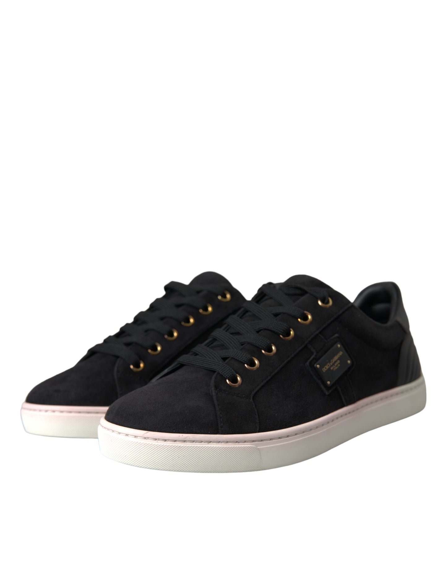  - Black Suede Leather Men Low Top Sneakers Men Shoes