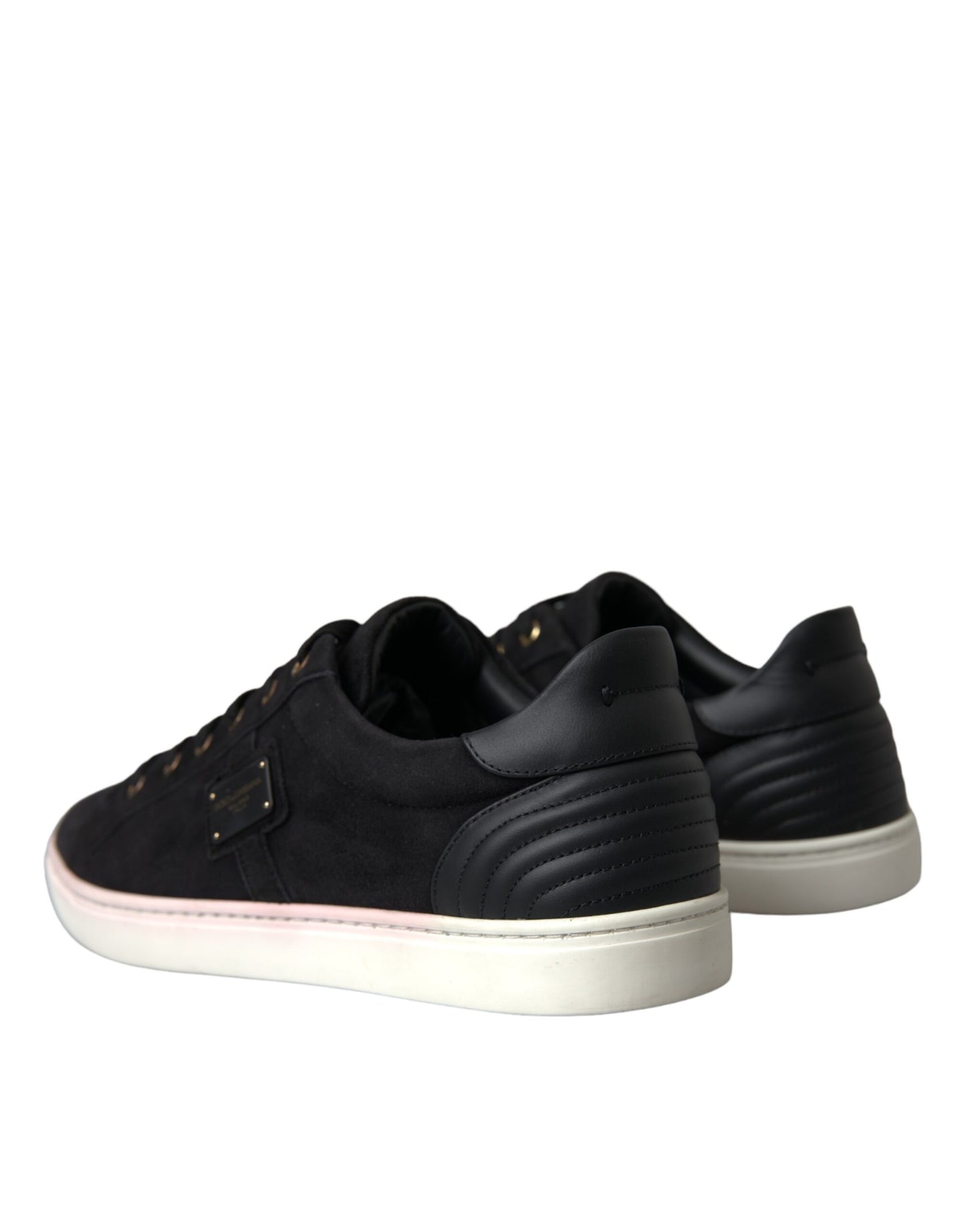  - Black Suede Leather Men Low Top Sneakers Men Shoes