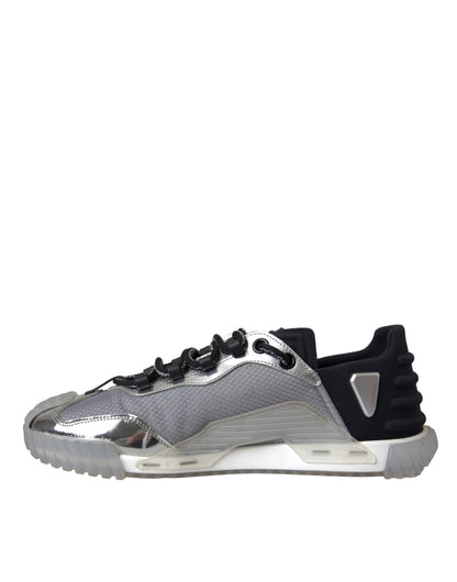  - Silver Black Nylon NS1 Low Top Sneakers Men Shoes