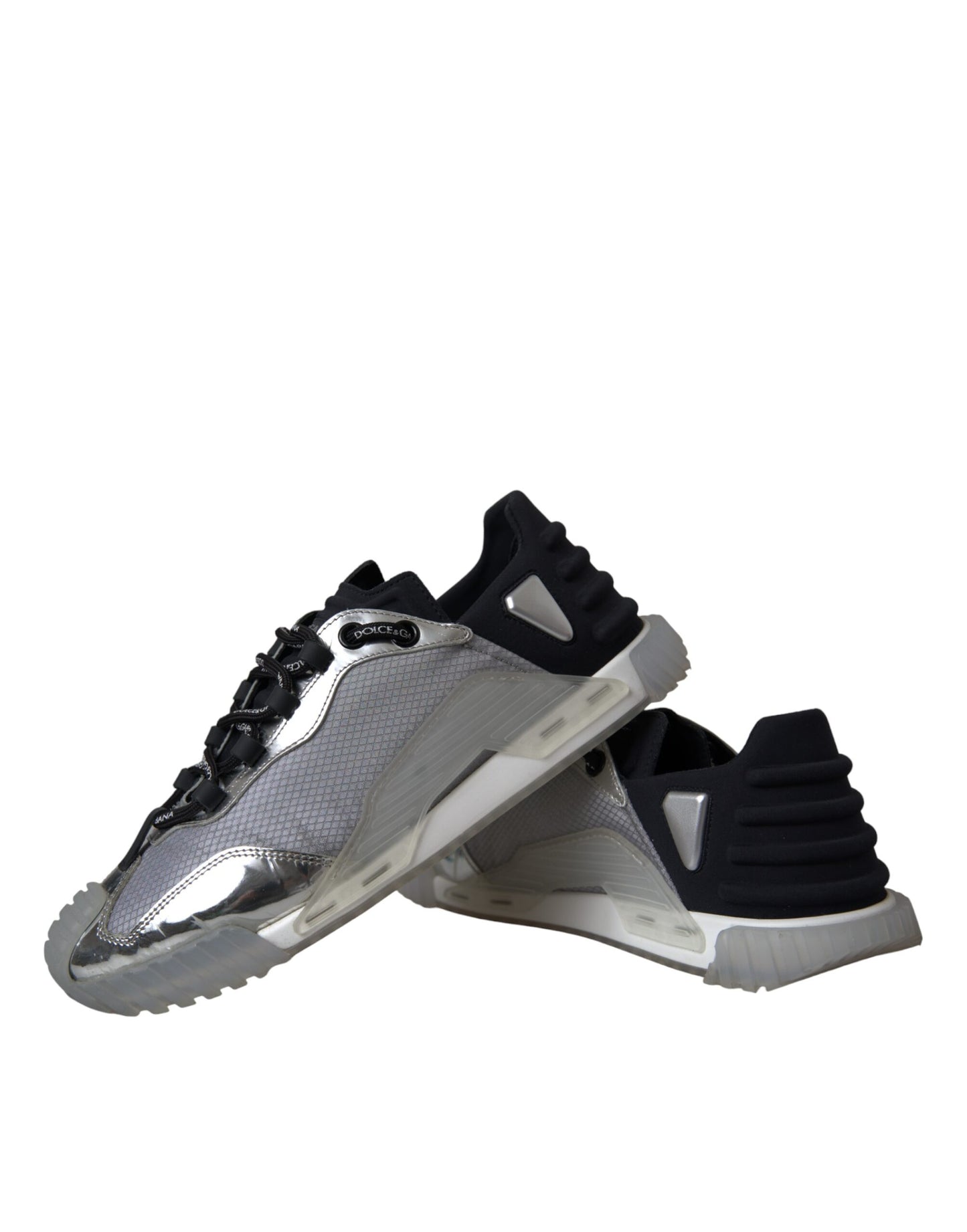  - Silver Black Nylon NS1 Low Top Sneakers Men Shoes