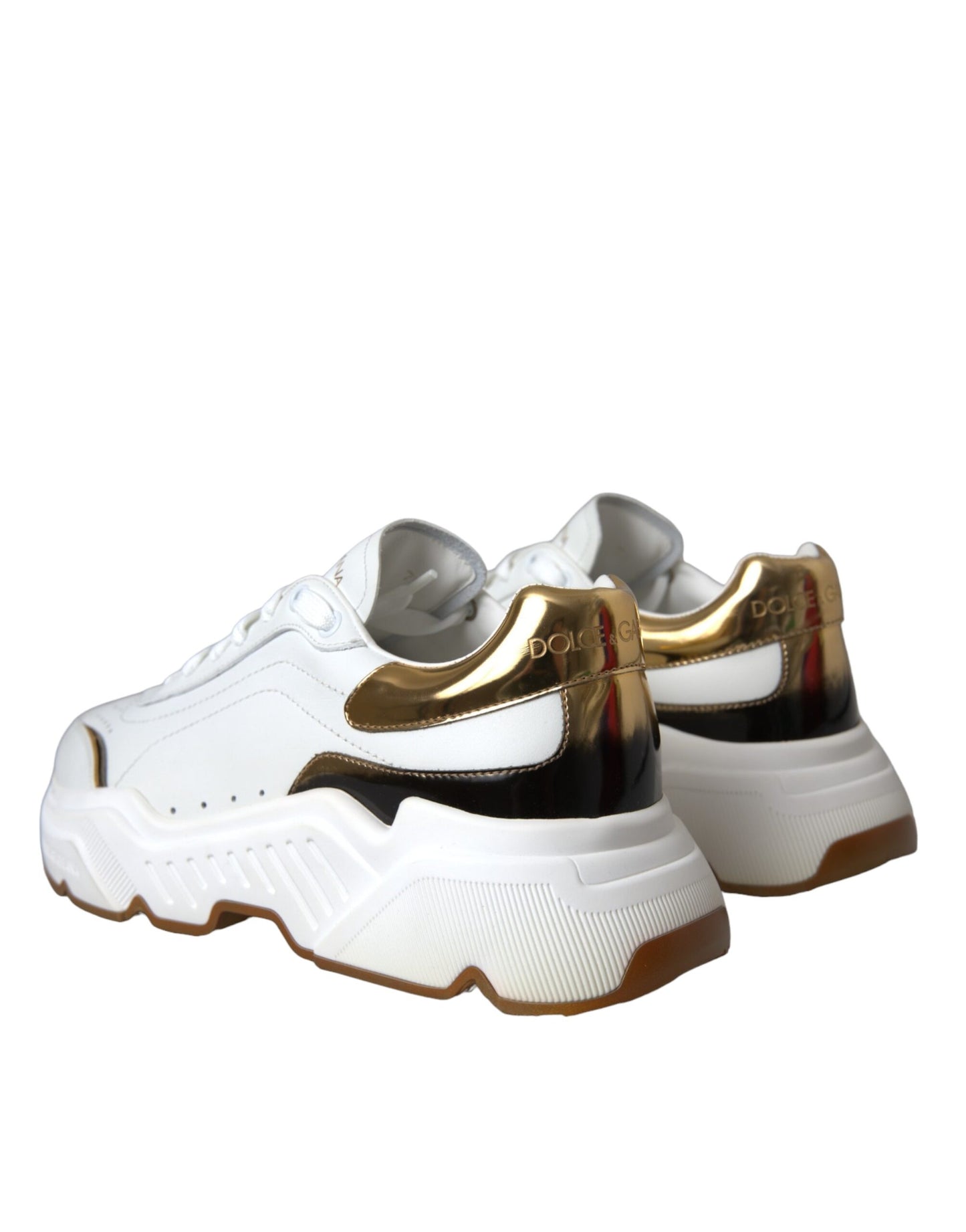 White Gold DAYMASTER Leather Sneakers Shoes - The Luxe Alliance