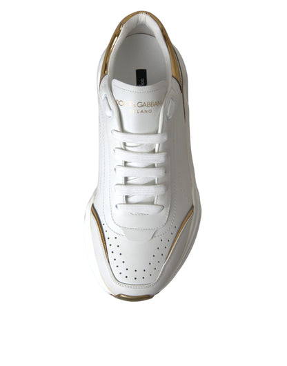  - White Gold DAYMASTER Leather Sneakers Men Shoes