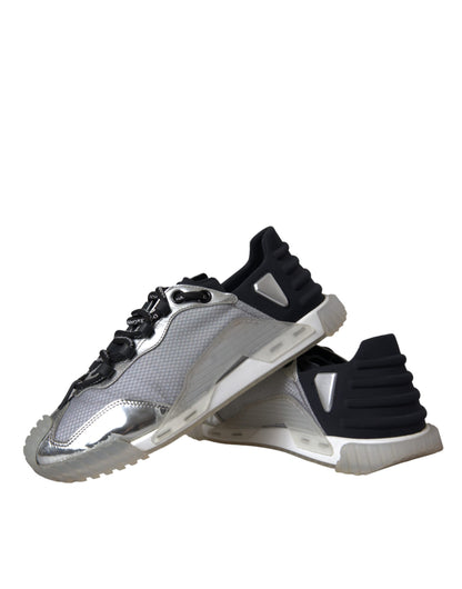  - Silver Black Nylon NS1 Low Top Sneakers Men Shoes