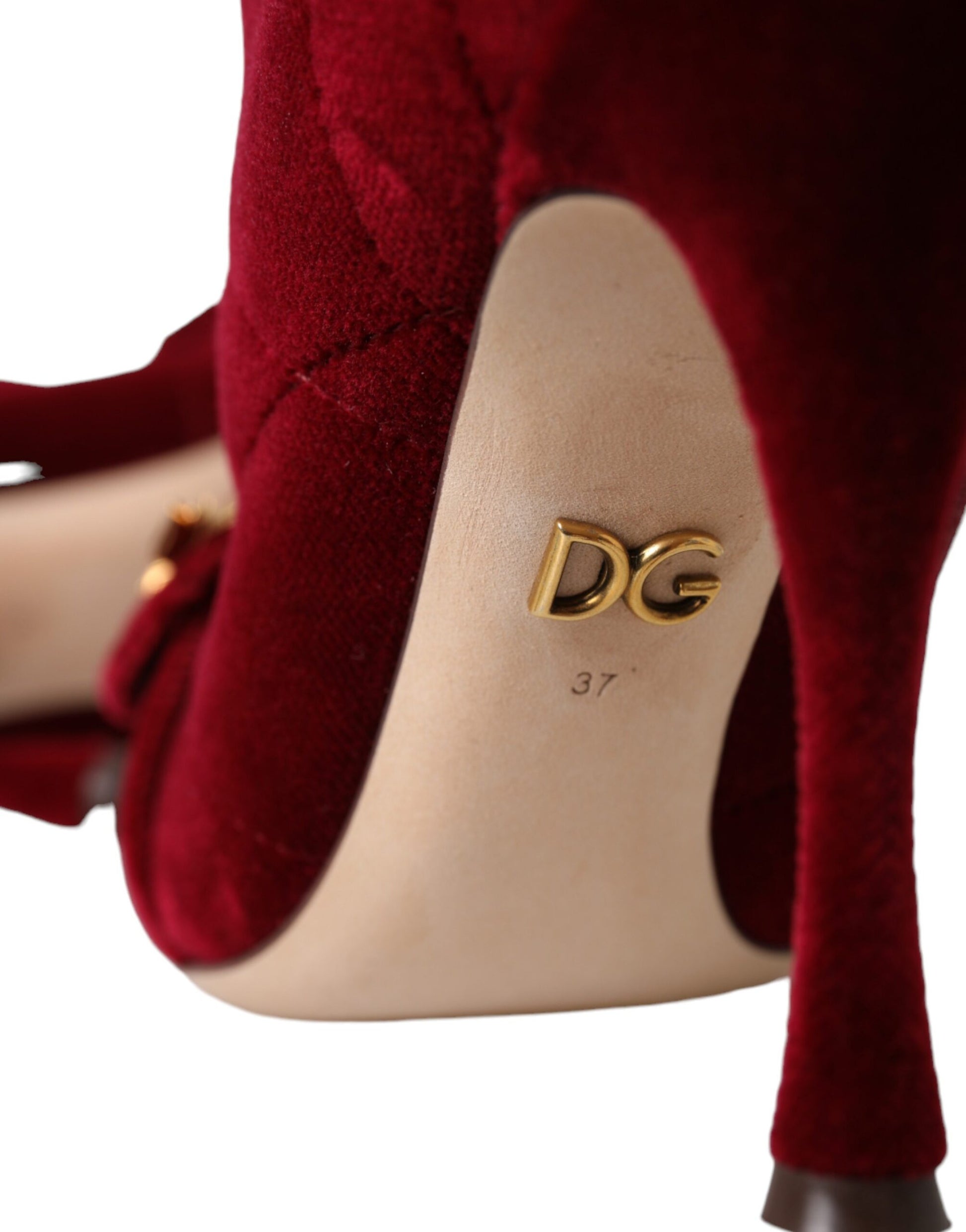 Devotion Buckle Booties in Dark Red Velvet