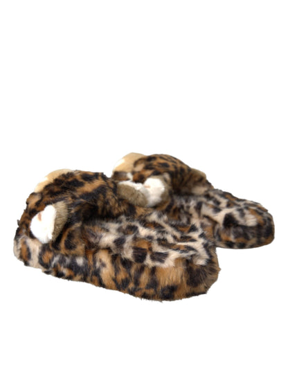  - Brown Tiger Slippers Flats Sandals Shoes