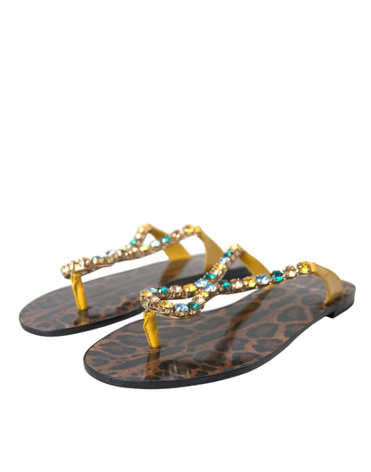  - Multicolor Crystal Sandals Flip Flops Shoes