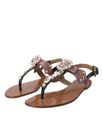  - Multicolor Crystal Sandals Flip Flops Shoes